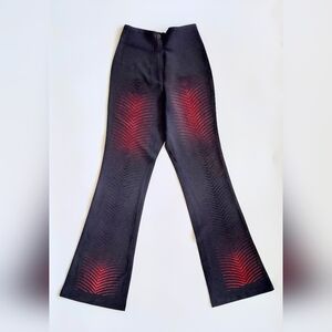 Yimeina Size Medium Two Tone Gradient Flare Red Black Pants Vintage